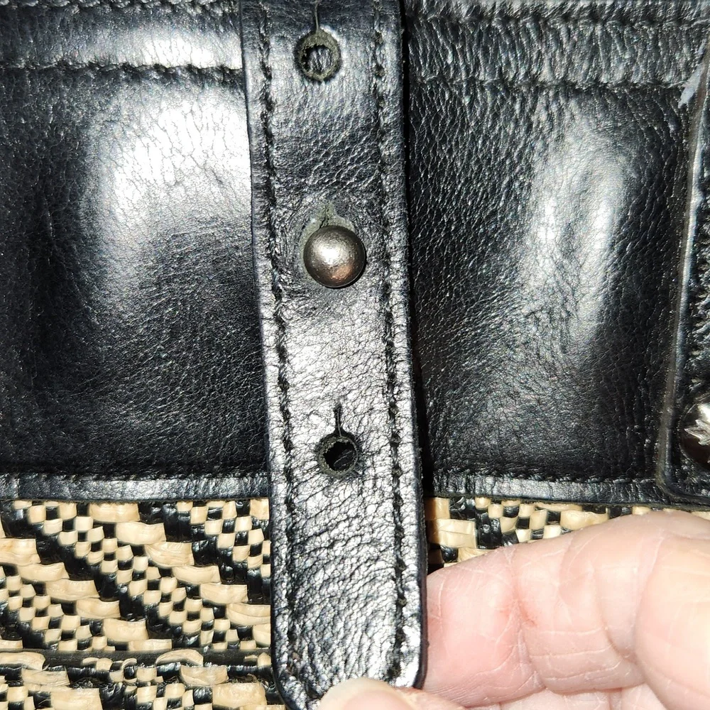 Patricia Nash Rattan And Leather Bag